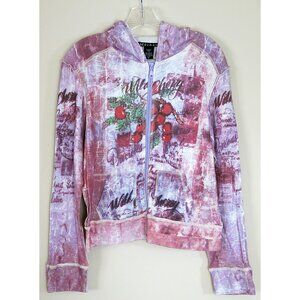 NWOT MECHANT Wild Cherry Hoodie M - Embellished Beads